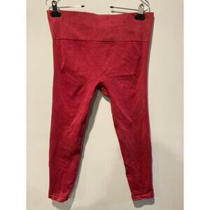 Joylab Leggings Dusty Red Ribbed Sz L Thick Comfy Waistband NWOT